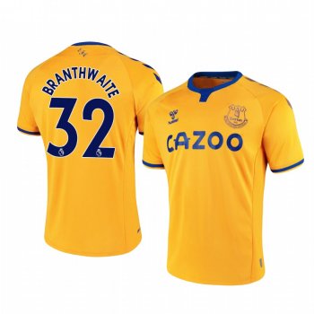 Jarrad Branthwaite Everton 2020-21 Away Men's Yellow Short Sleeve Jersey