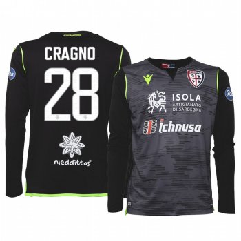 Youth 19-20 Cagliari Calcio Alessio Cragno Black Goalkeeper Home Jersey