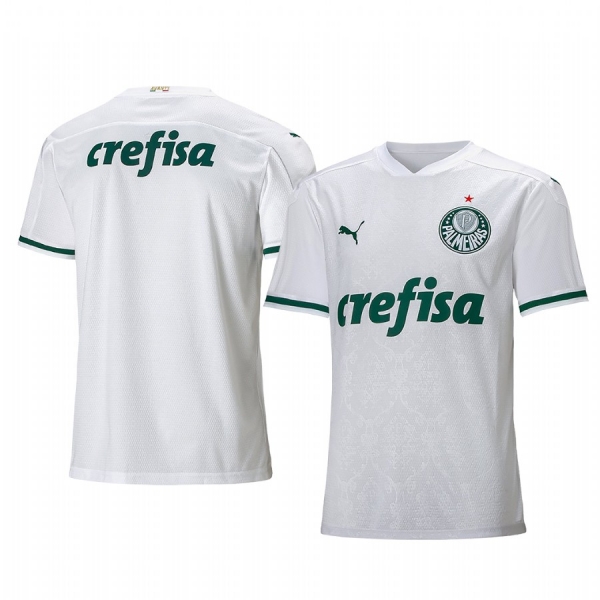 SE Palmeiras Men's White Away Short Sleeve Jersey 2020-21