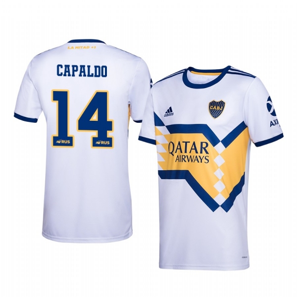 Nicolas Capaldo Boca Juniors 2020-21 White Away Official Jersey Men's