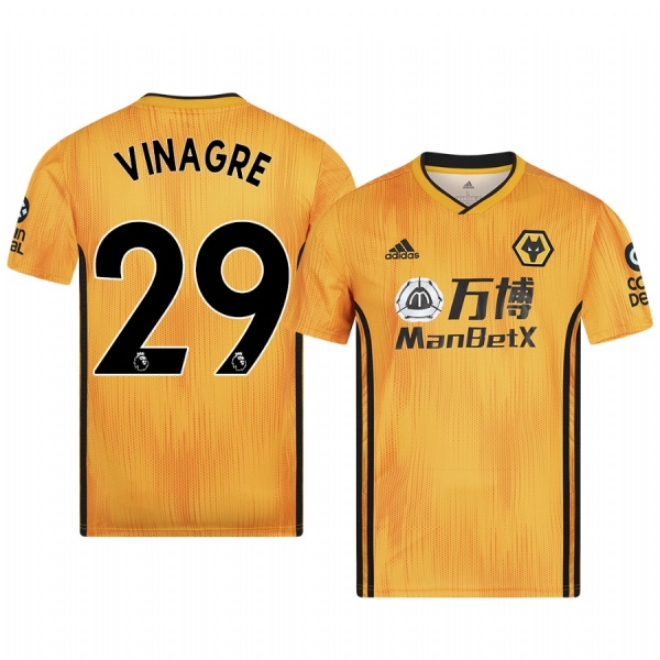 Men's Ruben Vinagre Wolverhampton Wanderers Home Authentic Jersey 19-20