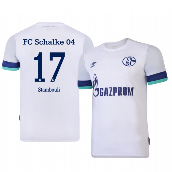 Youth Schalke 04 Benjamin Stambouli White Away Jersey 19-20