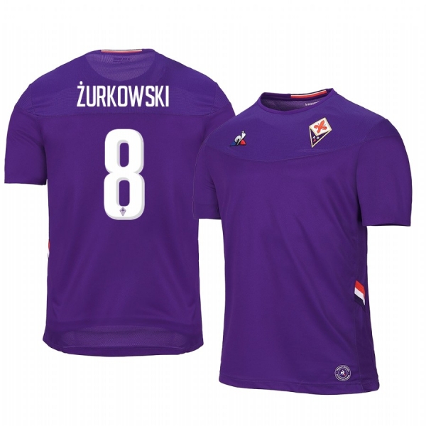 Fiorentina Szymon Żurkowski 19-20 Home Men's Short Sleeve Jersey