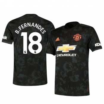 Bruno Fernandes Manchester United 19-20 Black Third Alternate Jersey Men's