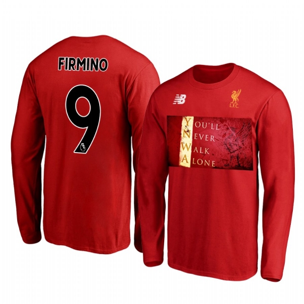 Men's Roberto Firmino Liverpool YNWA Official Long Sleeve T-shirt