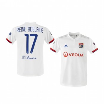 Youth Jeff Reine-Adelaide Olympique Lyonnais 2020 UEFA Champion League Home White Short Sleeve Jersey