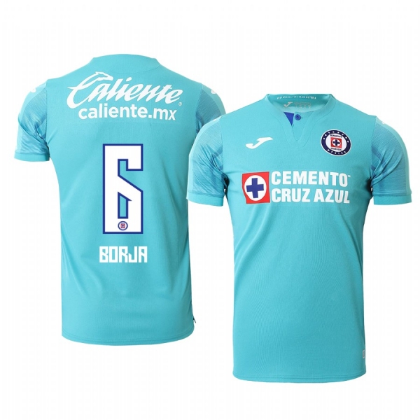 Jonathan Borja Cruz Azul 19-20 Third Men's Light Blue Official Short Sleeve Jersey