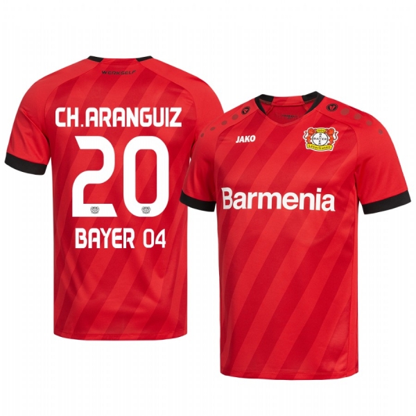 Men's Bayer Leverkusen Charles Aránguiz Home Jersey 19-20