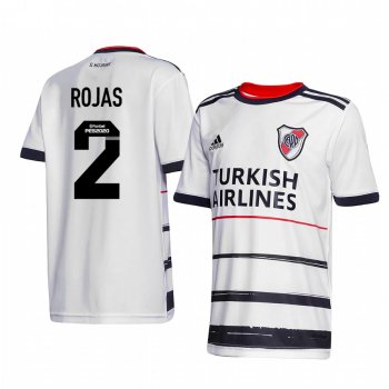 River Plate Robert Rojas 2020 Third Men's White Short Sleeve Jersey