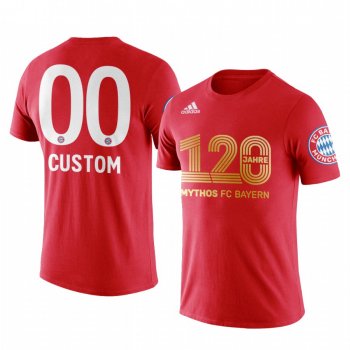 Men's Custom Bayern Munich 120th Anniversary Iconic Short Sleeve T-shirt