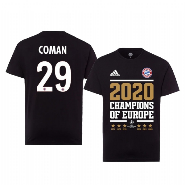 Bayern Munich Black 2020 UEFA Champions Champions of Europe T-Shirt