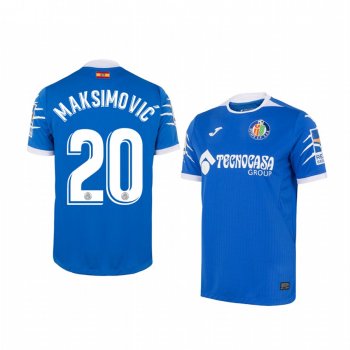 Youth Getafe Nemanja Maksimovic Blue Home Short Sleeve Jersey 19-20