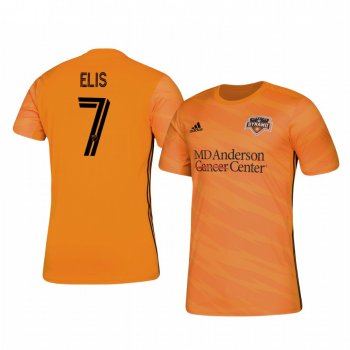 Alberth Elis Houston Dynamo 2020-21 Home Men's Orange Short Sleeve Jersey