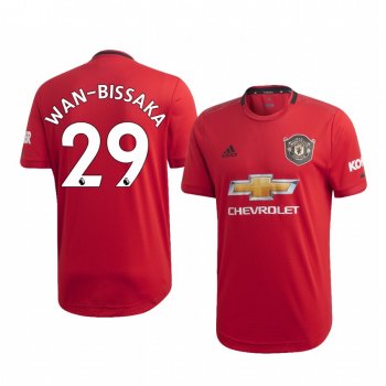 Men's Aaron Wan-Bissaka Manchester United Home Short Sleeve Jersey 19-20