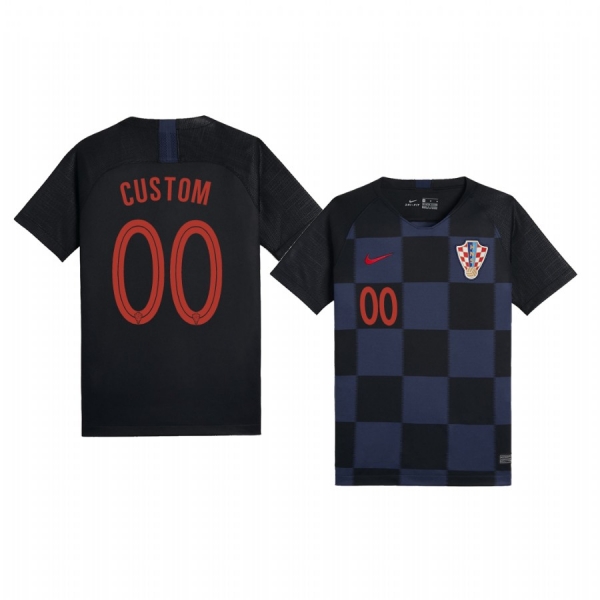 Youth 2018 World Cup Croatia Custom Youth Away Official Jersey