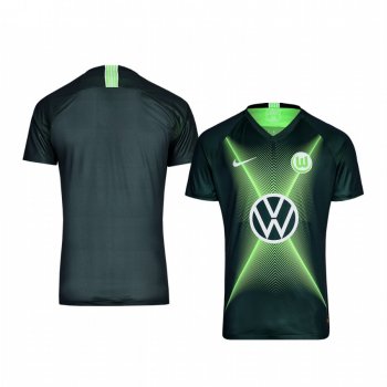 Youth VfL Wolfsburg Dark Green Home Short Sleeve Jersey 19-20