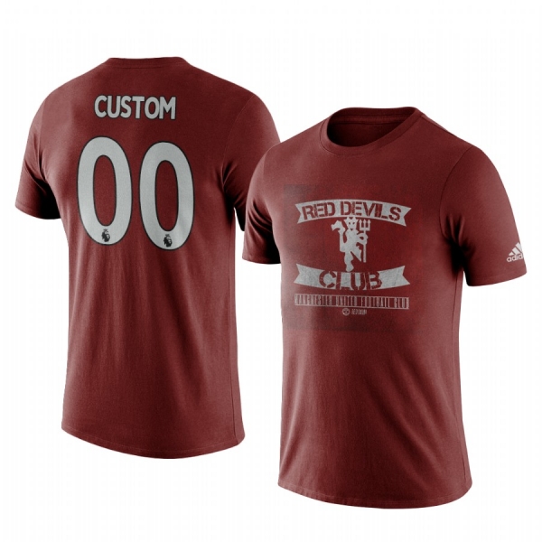 Men's Custom Manchester United The Red Devils Short Sleeve T-shirt