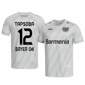 Edmond Tapsoba Bayer Leverkusen 19-20 Third Men's White Official Short Sleeve Jersey