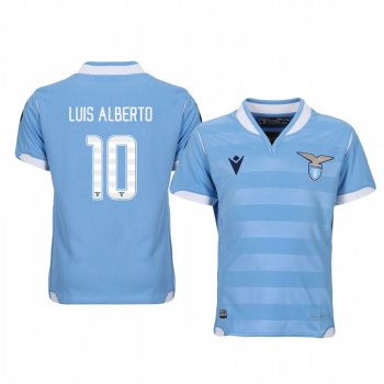 Youth Luis Alberto Lazio 19-20 Home Light Blue Short Sleeve Jersey