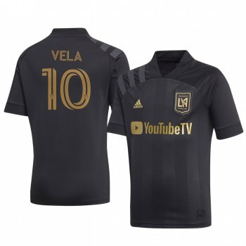 Youth Carlos Vela Los Angeles FC Black 2020 Primary Replica Short Sleeve Jersey