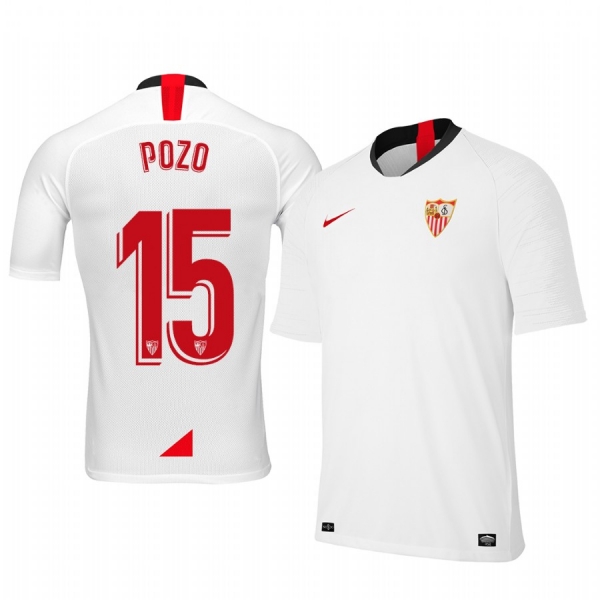 Youth Alejandro Pozo Sevilla 19-20 Home White Short Sleeve Jersey