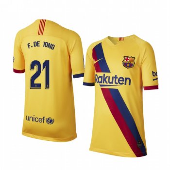 Youth Barcelona Frenkie de Jong Away Short Sleeve Jersey 19-20