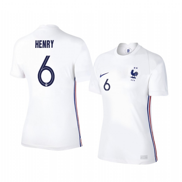 Women's Amandine Henry France 2020 White Away Short Sleeve Jersey