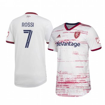 Giuseppe Rossi Real Salt Lake 2020 Away Authentic Short Sleeve White Jersey