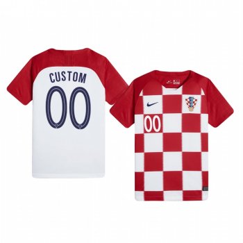 Youth 2018 World Cup Croatia Custom Youth Home Official Jersey