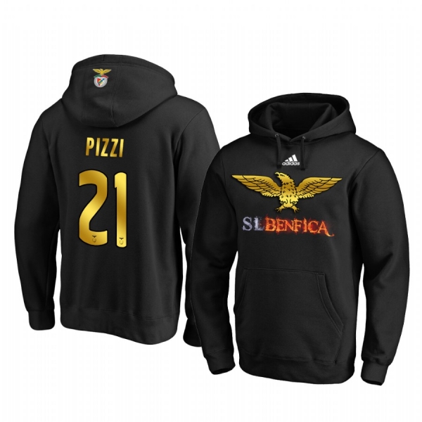 Pizzi Benfica Black Gold Logo Pullover Hoodie