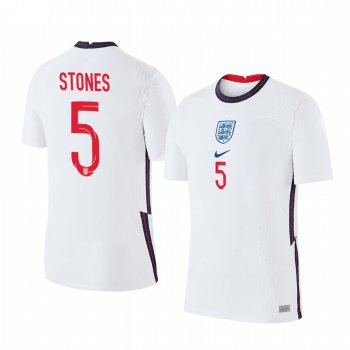 John Stones England 2020 White Home Men's Short Sleeve Jersey