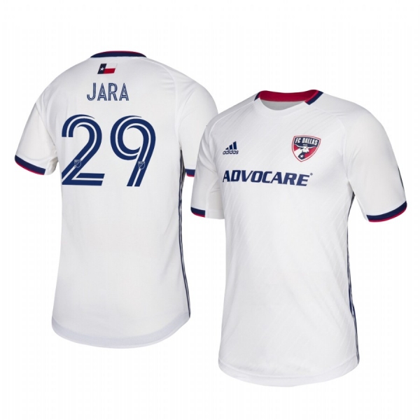 Franco Jara FC Dallas 2020-21 Away Men's White Short Sleeve Jersey