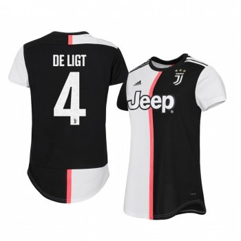 Women's Juventus Matthijs de Ligt 19-20 Home Short Sleeve Jersey