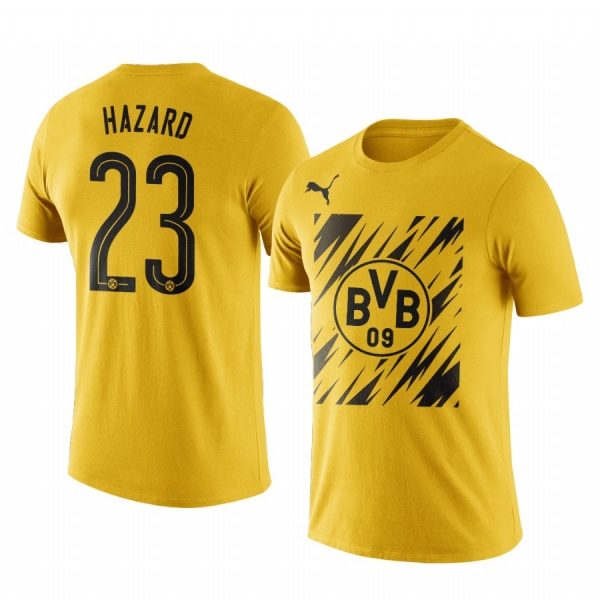 Men's Thorgan Hazard Borussia Dortmund Iconic Logo Home Short Sleeve T-shirt