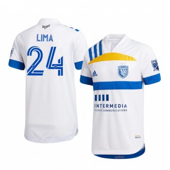 San Jose Earthquakes Nick Lima 408 Edition Men's Official Short Sleeve Jersey 2020