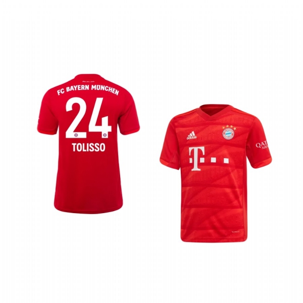 Youth Midfielder Bayern Munich Corentin Tolisso Home Jersey 19-20