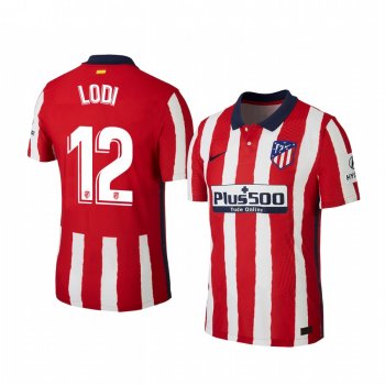 Atletico de Madrid Renan Lodi Men's Red Home Short Sleeve Jersey 2020-21