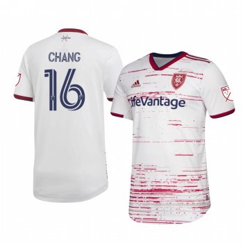 Maikel Chang Real Salt Lake 2020 Away Authentic Short Sleeve White Jersey