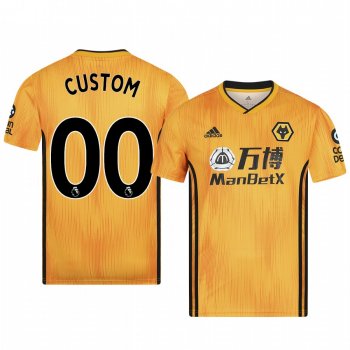 Men's Custom Wolverhampton Wanderers Home Authentic Jersey 19-20