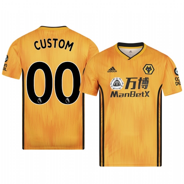 Men's Custom Wolverhampton Wanderers Home Authentic Jersey 19-20