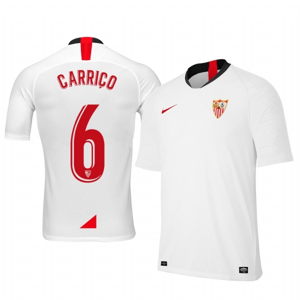 Youth Daniel Carrico Sevilla 19-20 Home White Short Sleeve Jersey