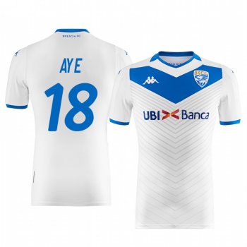 Florian Aye Brescia Calcio 19-20 Away Short Sleeve Jersey