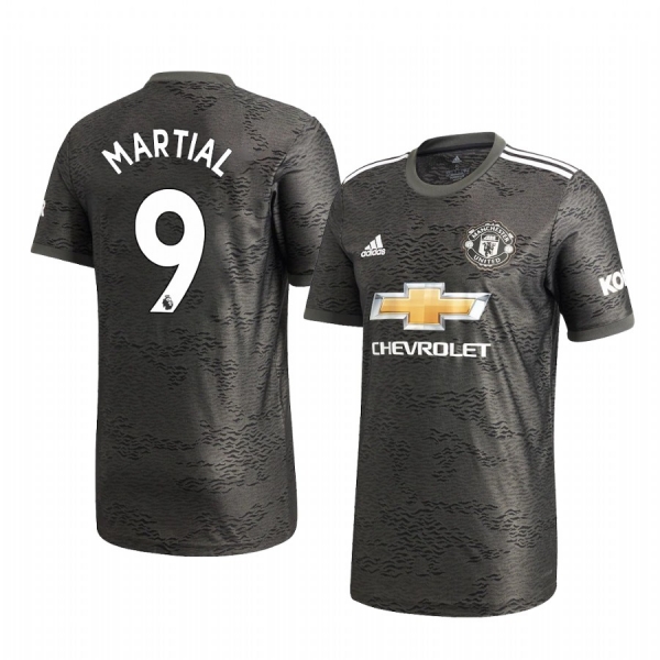 Anthony Martial Manchester United 2020-21 Away Men's Black Short Sleeve Jersey