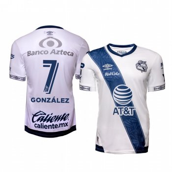 Pablo Gonzalez Club Puebla Home White Short Sleeve Jersey