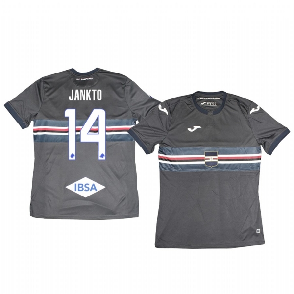 Jakub Jankto Sampdoria 19-20 Third Men's Black Short Sleeve Jersey