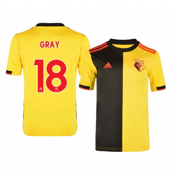 Youth Andre Gray Watford Home Jersey 19-20