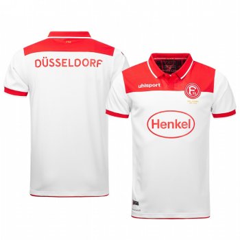 Fortuna Düsseldorf 19-20 White Home Men's Short Sleeve Jersey