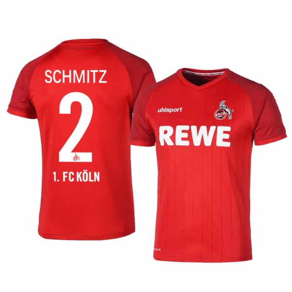 1. FC Koln Benno Schmitz 19-20 Away Men's Red Short Sleeve Jersey