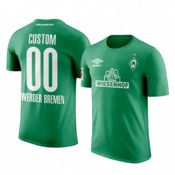 Men's Custom Werder Bremen Home Team Logo Short Sleeve T-Shirt