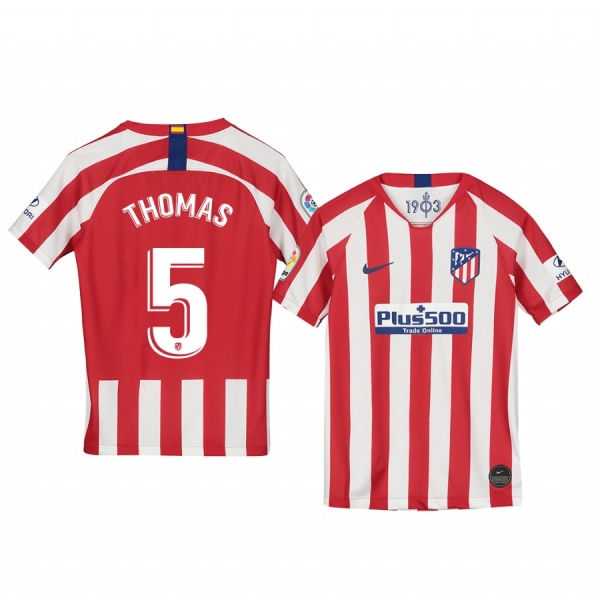 Youth Thomas Partey Atletico de Madrid 19-20 Home Red White Official Short Sleeve Jersey